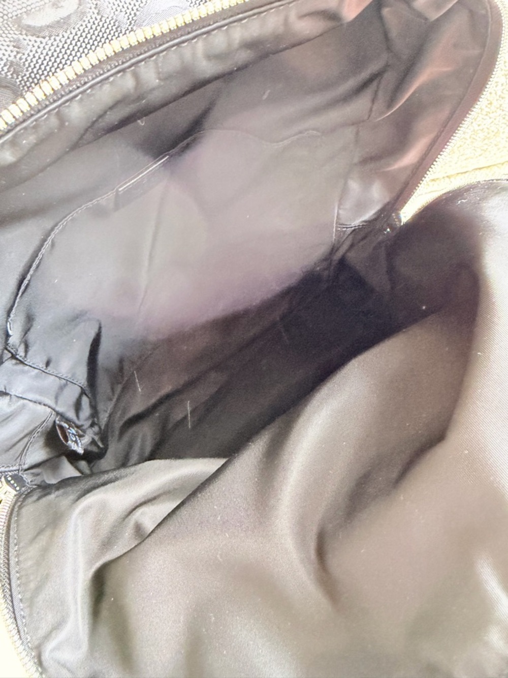 Gucci Black GG Monogram Logo Backpack with Gold Emblem - Picture 9 of 14